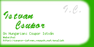 istvan csupor business card